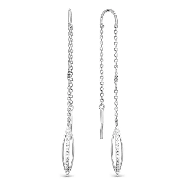 Серьги из белого золота с бриллиантом V23442510100