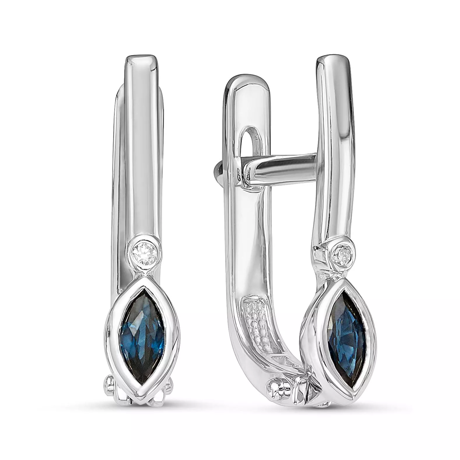 Серьги из белого золота с сапфиром V21422510300