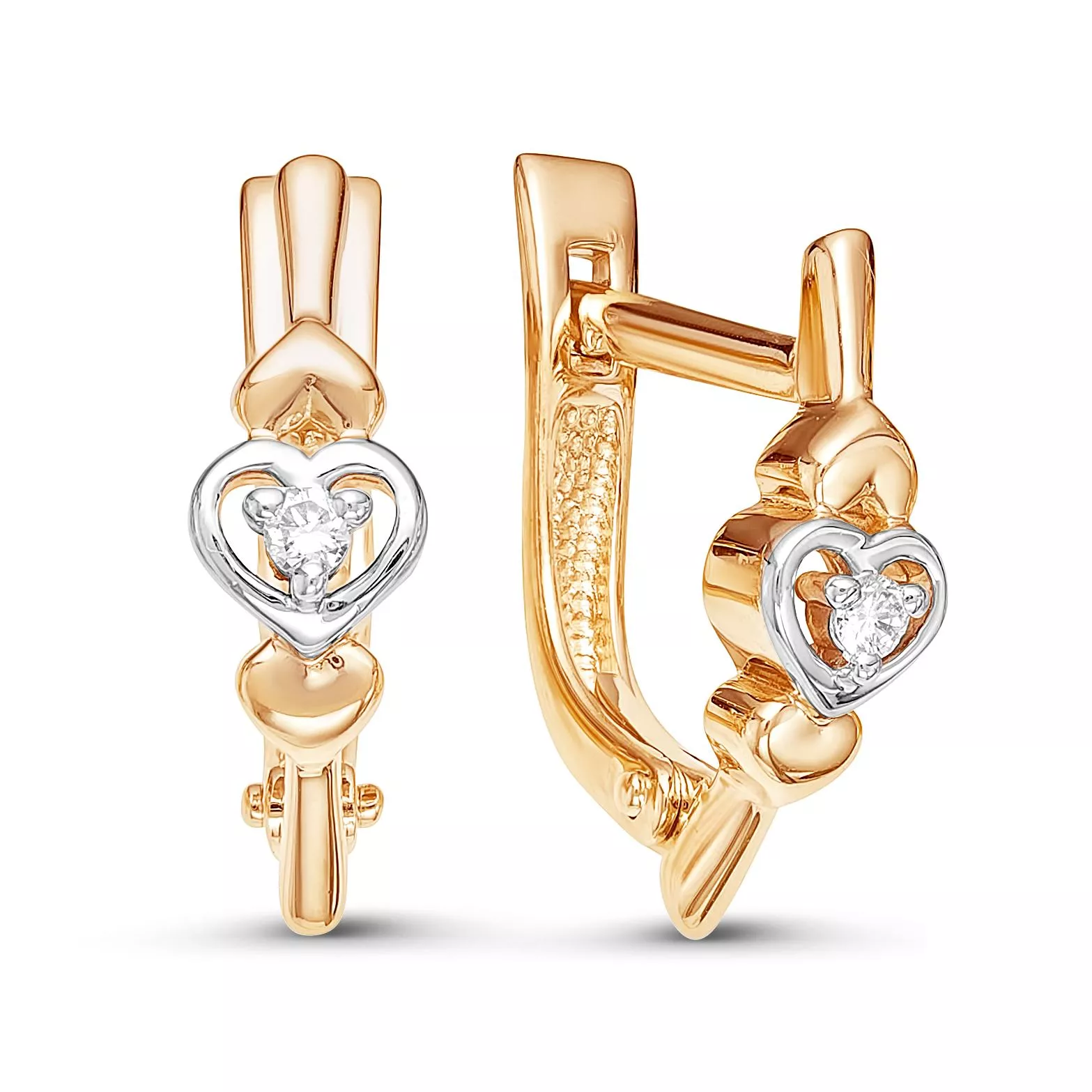 Серьги из красного золота с бриллиантом V22411510000