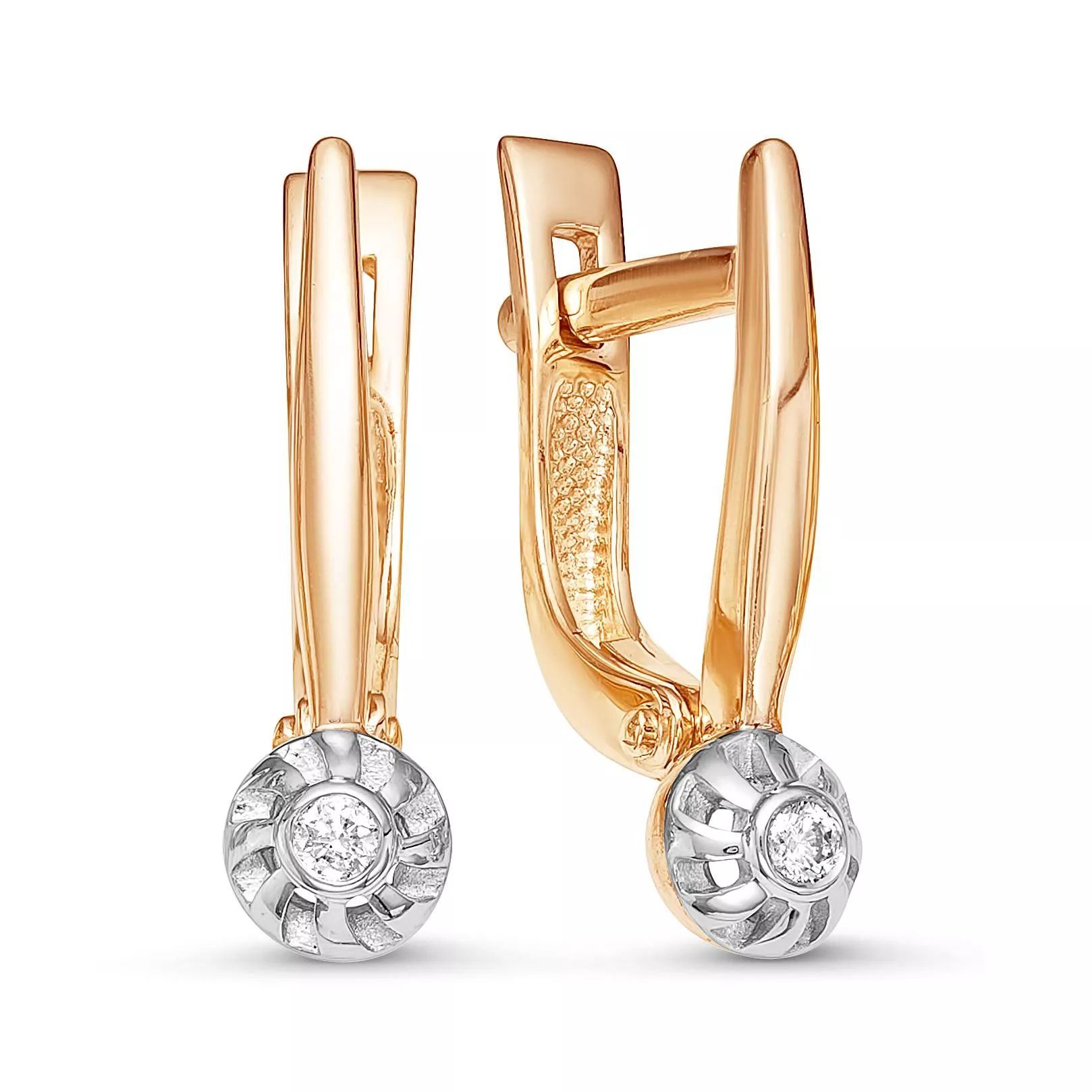 Серьги из красного золота с бриллиантом V22341510000