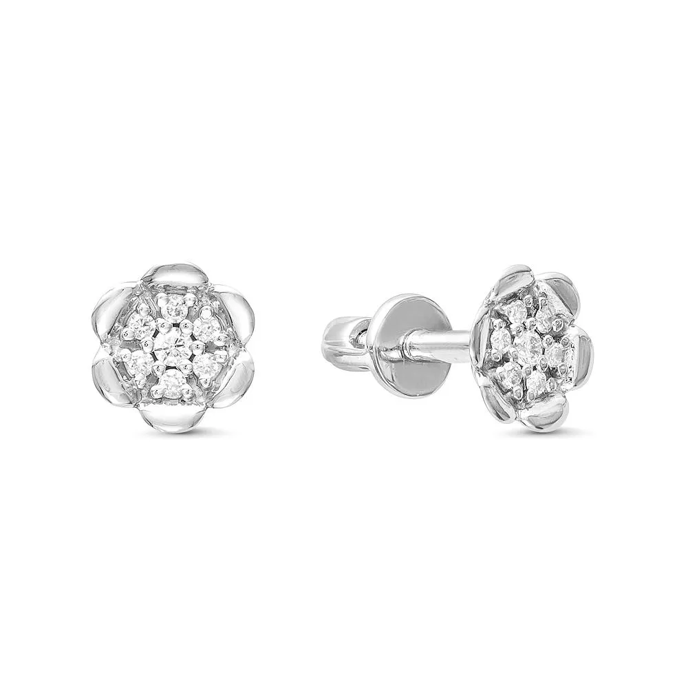 Серьги из белого золота с бриллиантом V40652510000