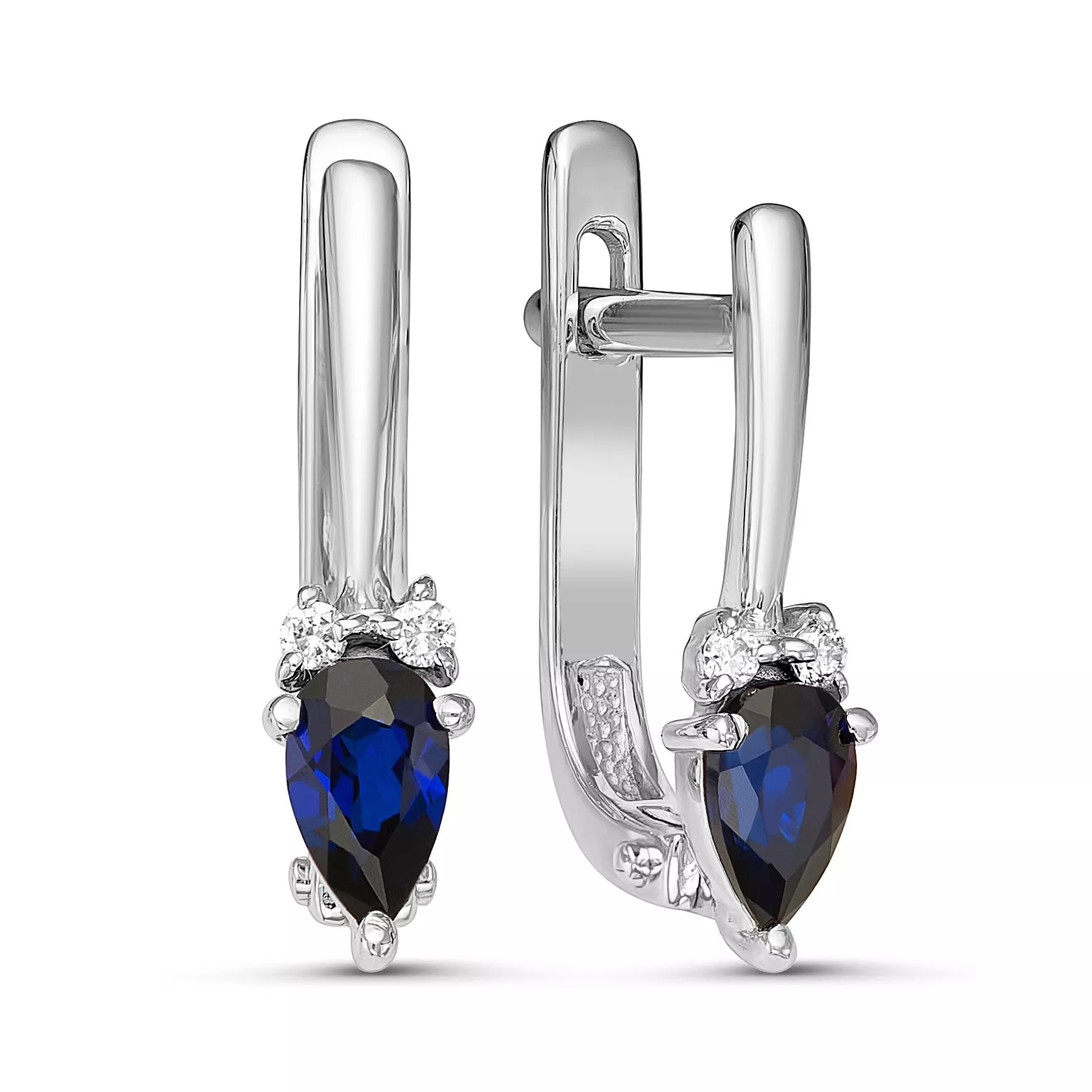 Серьги из белого золота с сапфиром V21402510600