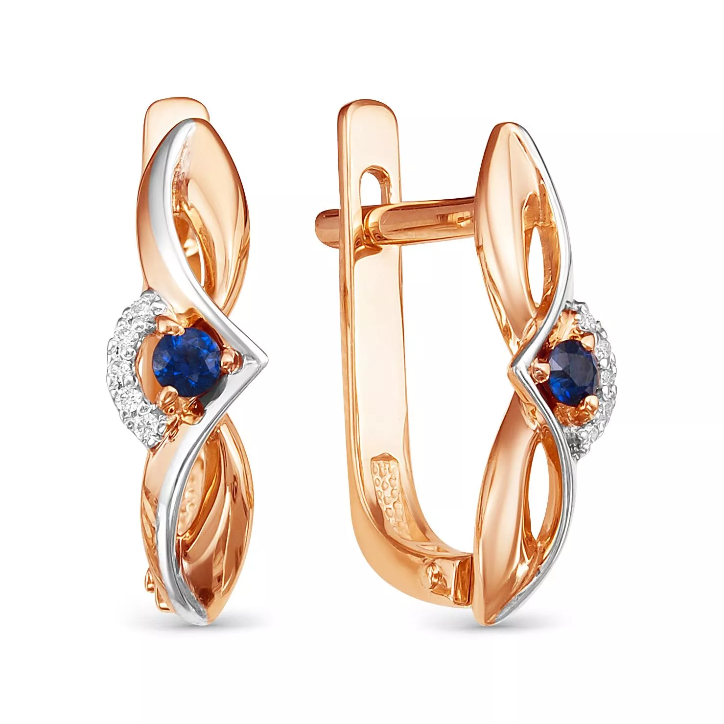Серьги из красного золота с сапфиром V23921510300