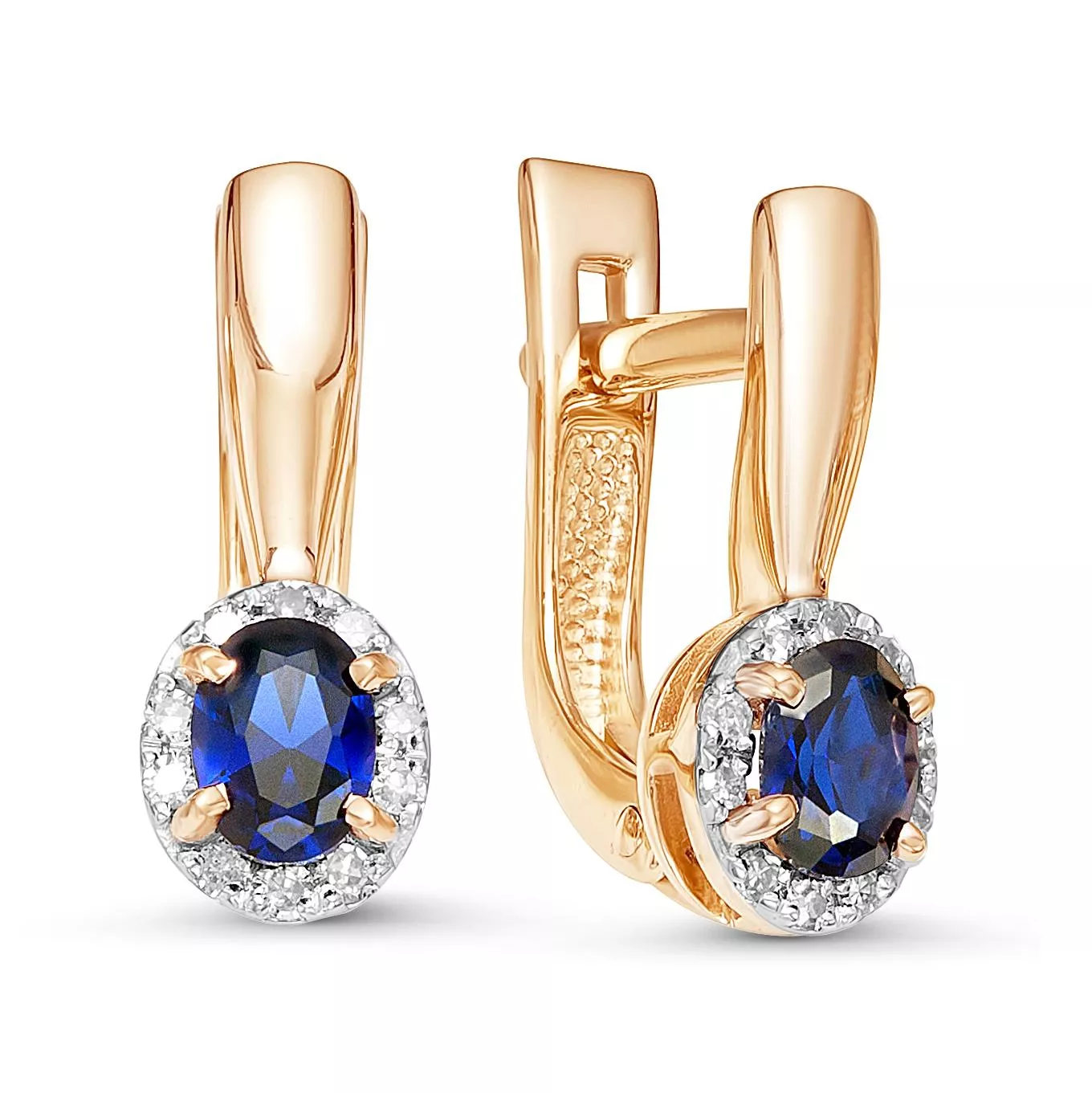 Серьги из красного золота с сапфиром V20221511600