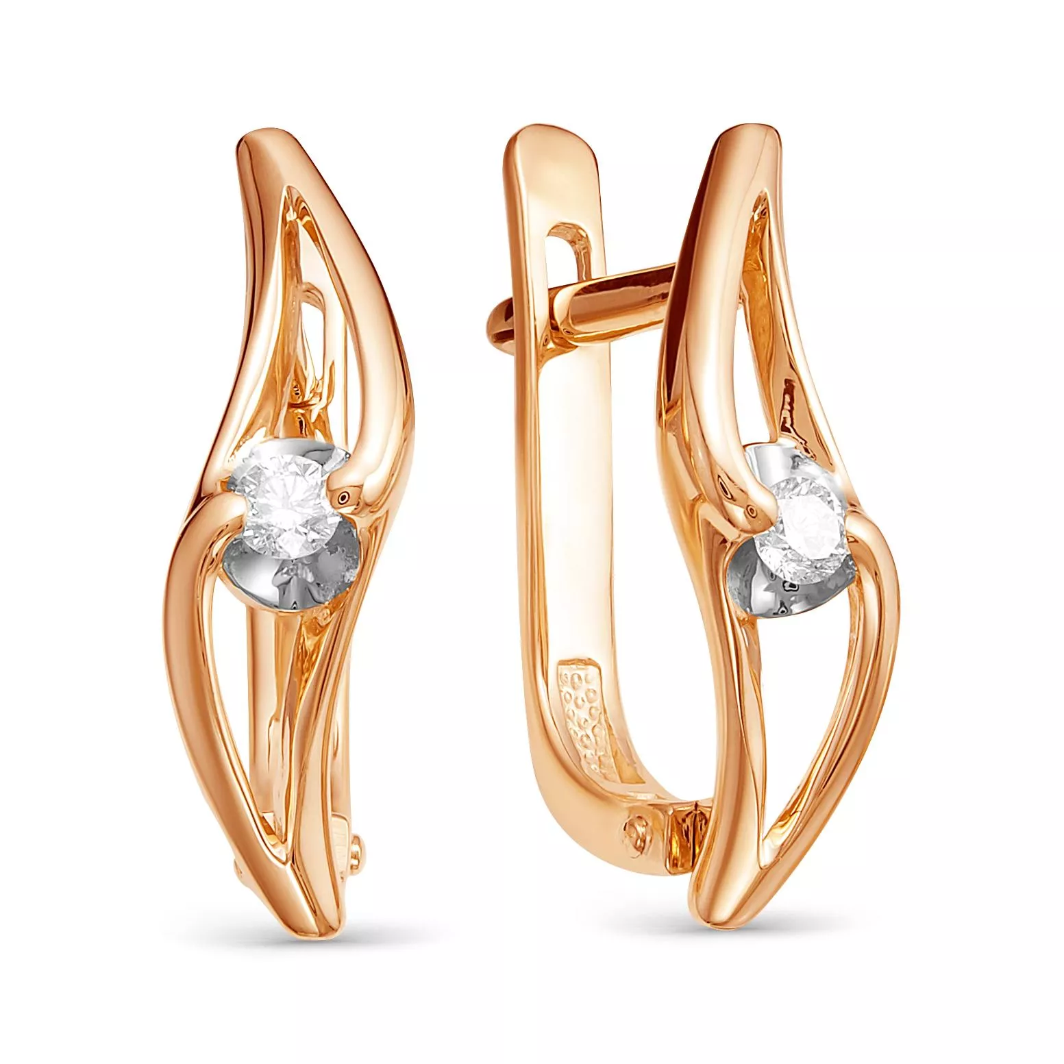 Серьги из красного золота с бриллиантом V23701510000