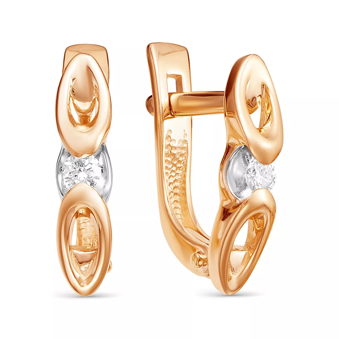 Серьги из красного золота с бриллиантом V23321510000