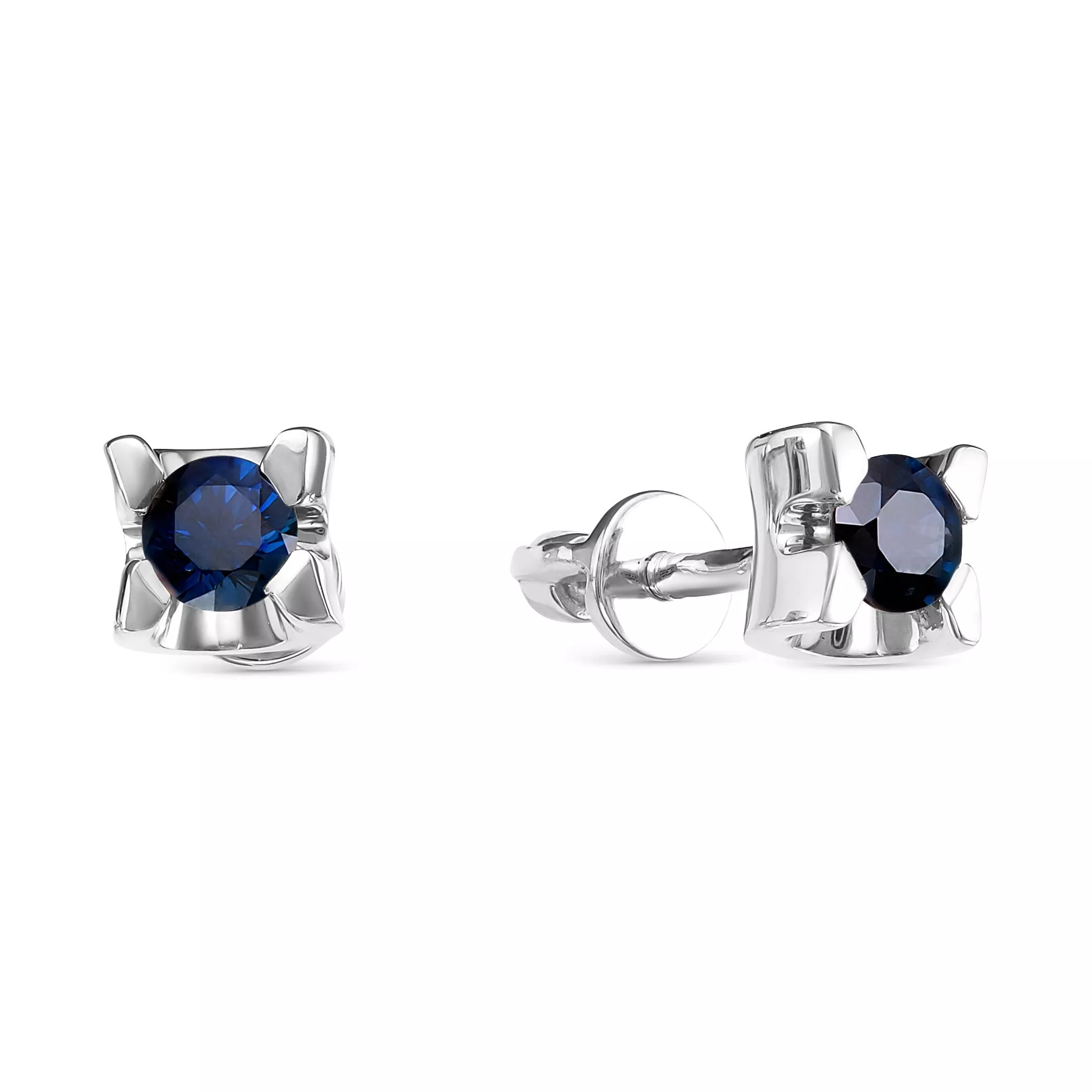 Серьги из белого золота с сапфиром V41042511000