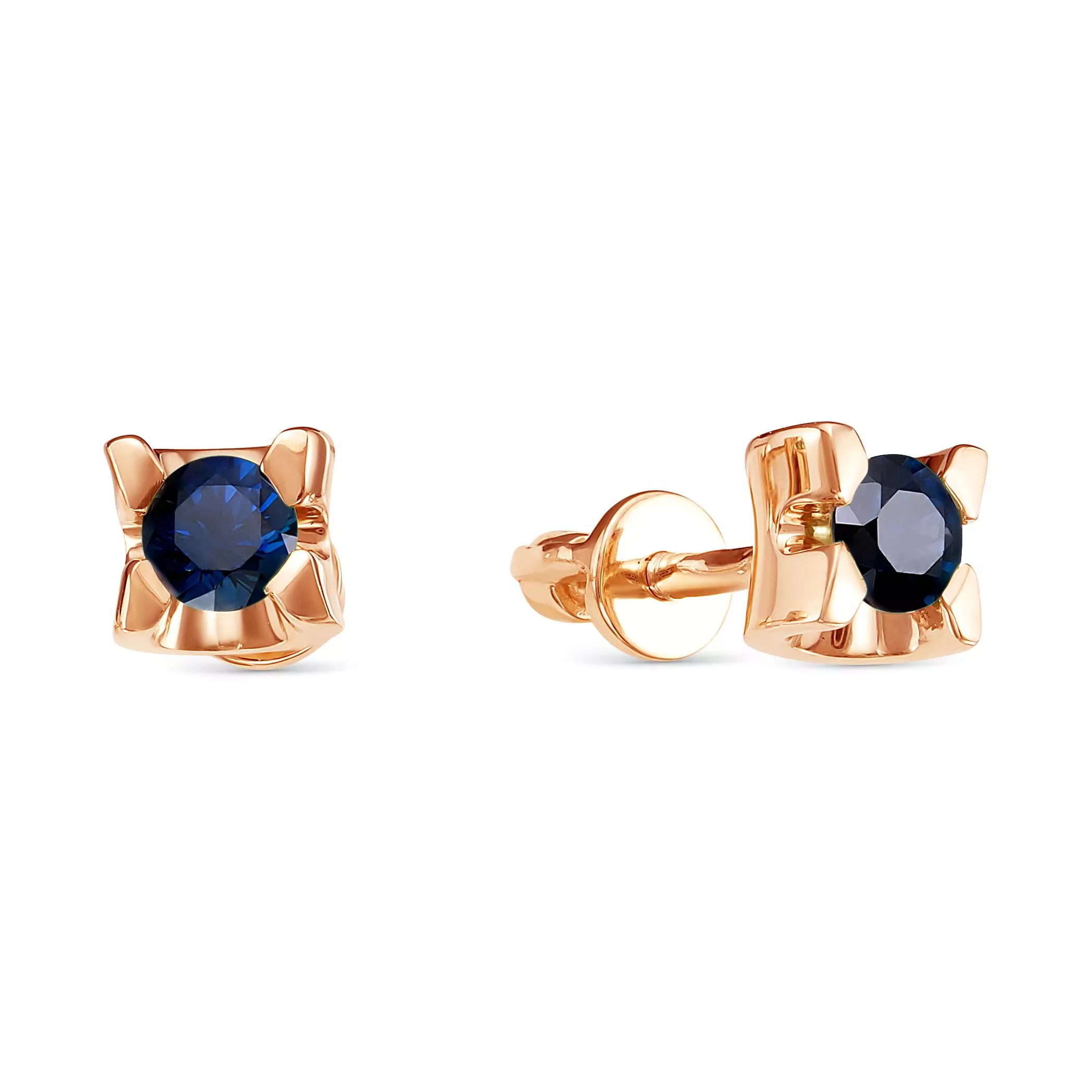 Серьги из красного золота с сапфиром V41041501000