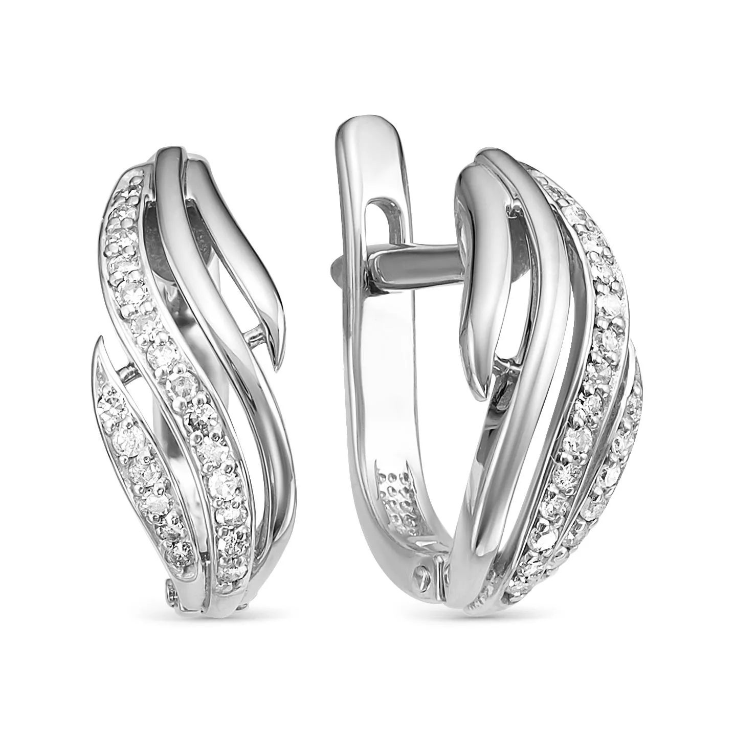 Серьги из белого золота с бриллиантом V20492510100