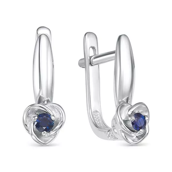 Серьги из белого золота с сапфиром V24362511000