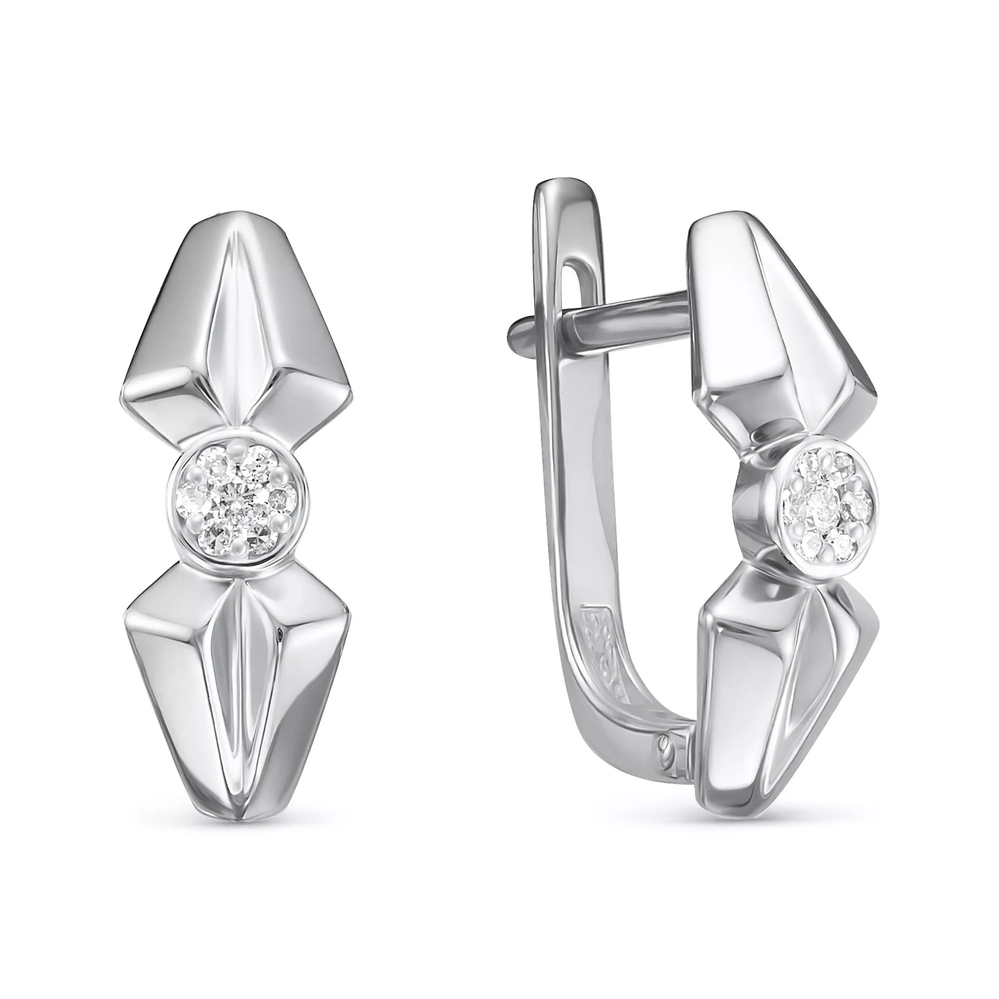 Серьги из белого золота с бриллиантом V27102514600