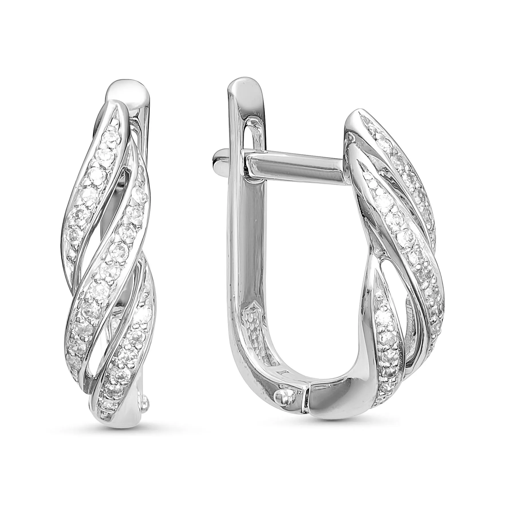Серьги из белого золота с бриллиантом V20472510100