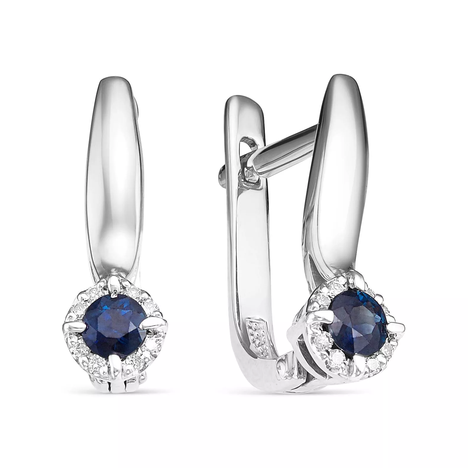 Серьги из белого золота с сапфиром V24092510300