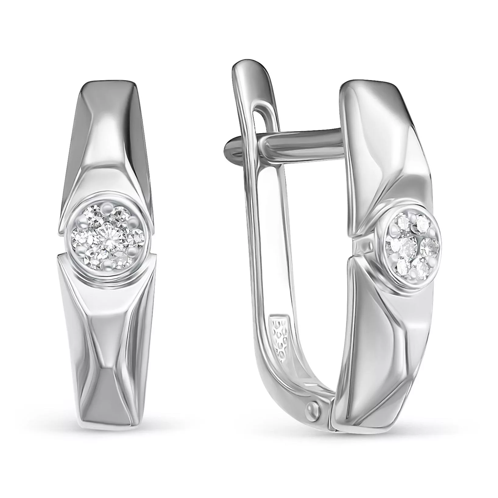 Серьги из белого золота с бриллиантом V27132514600