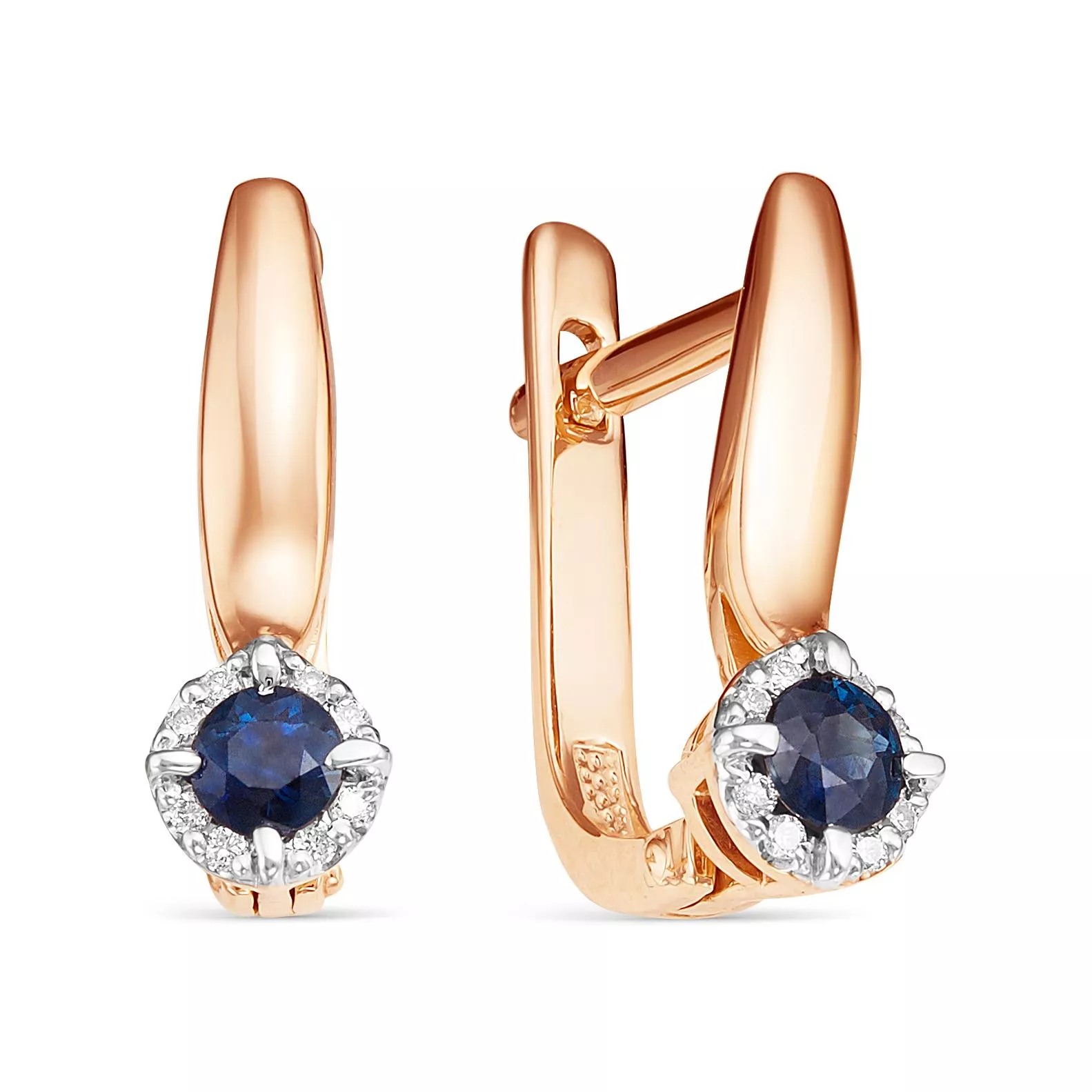 Серьги из красного золота с сапфиром V24091510300