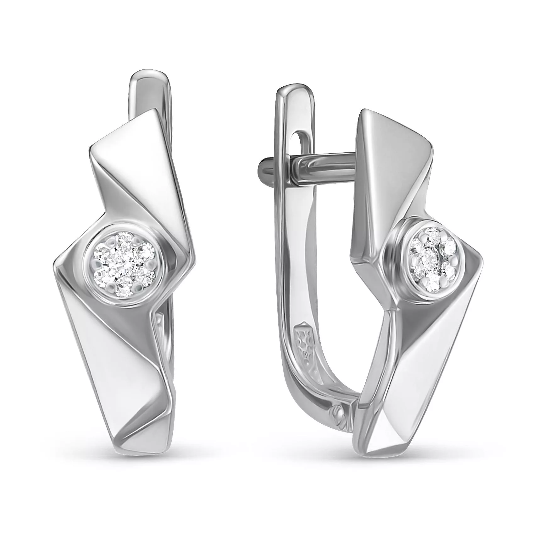 Серьги из белого золота с бриллиантом V27152514600