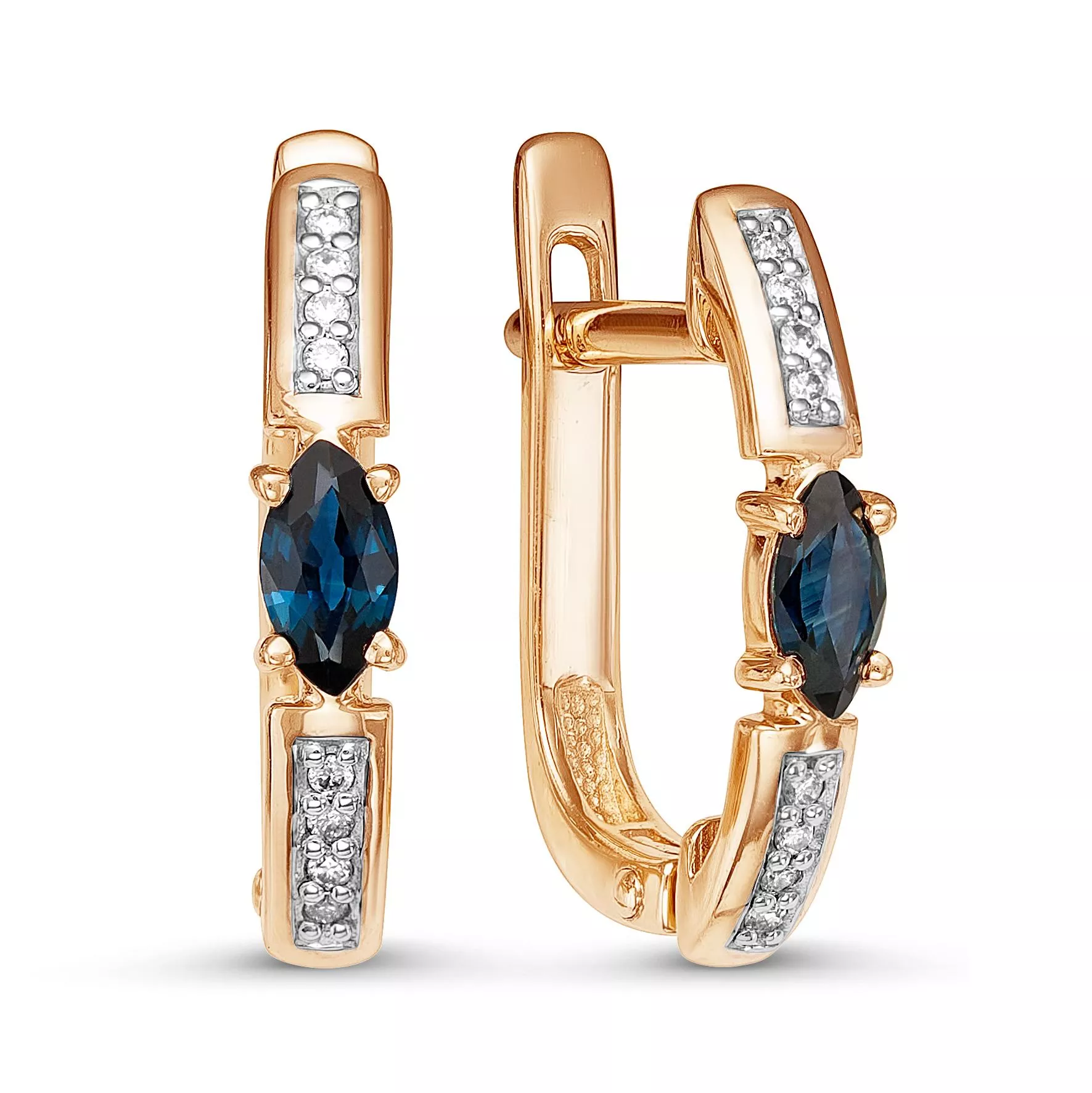 Серьги из красного золота с сапфиром V21581510300