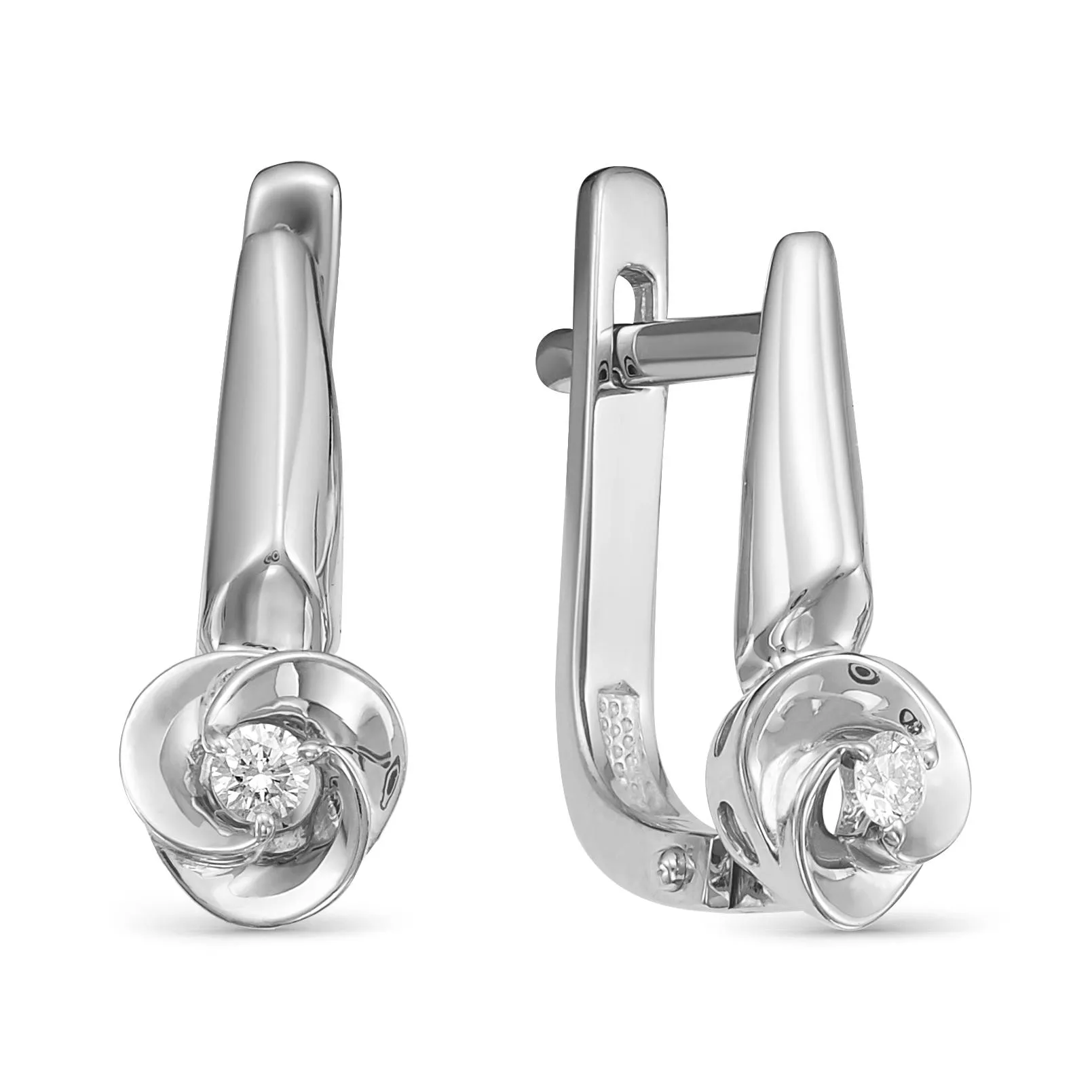 Серьги из белого золота с бриллиантом V25702510000