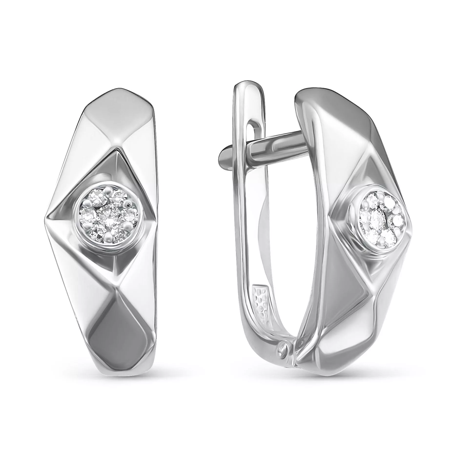 Серьги из белого золота с бриллиантом V27142514600