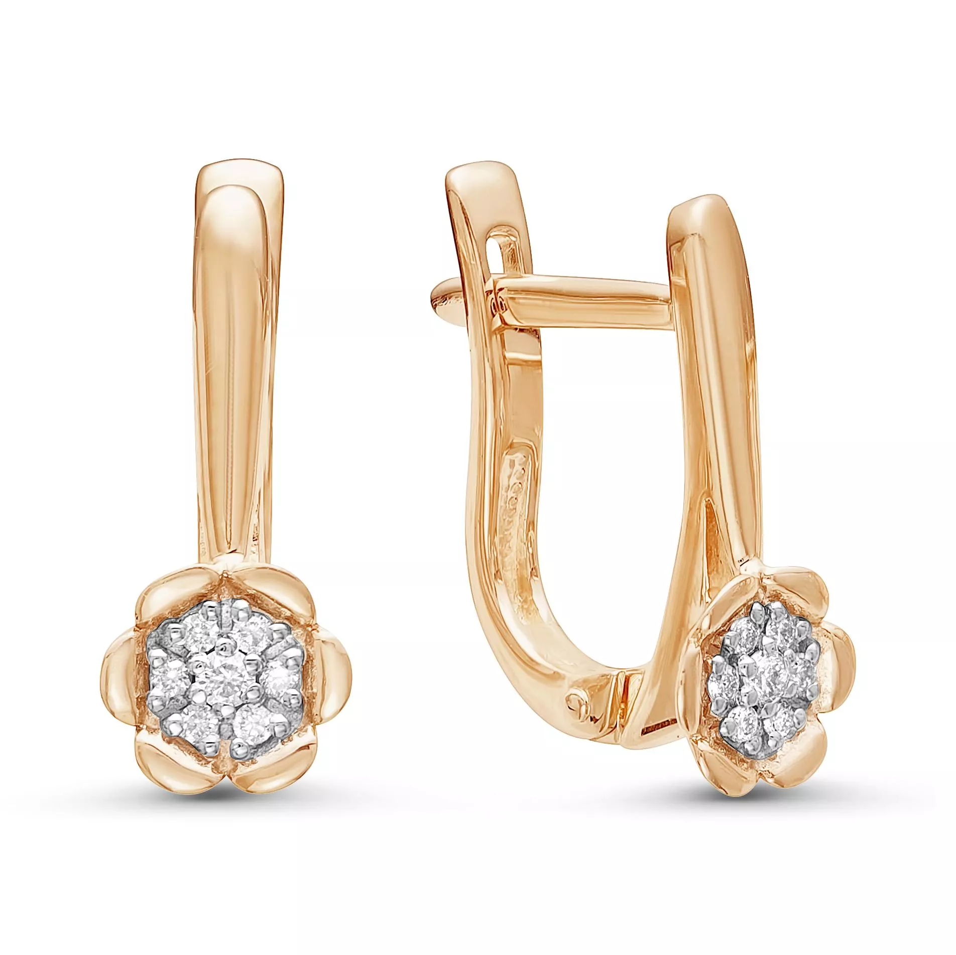 Серьги из красного золота с бриллиантом V20651510000