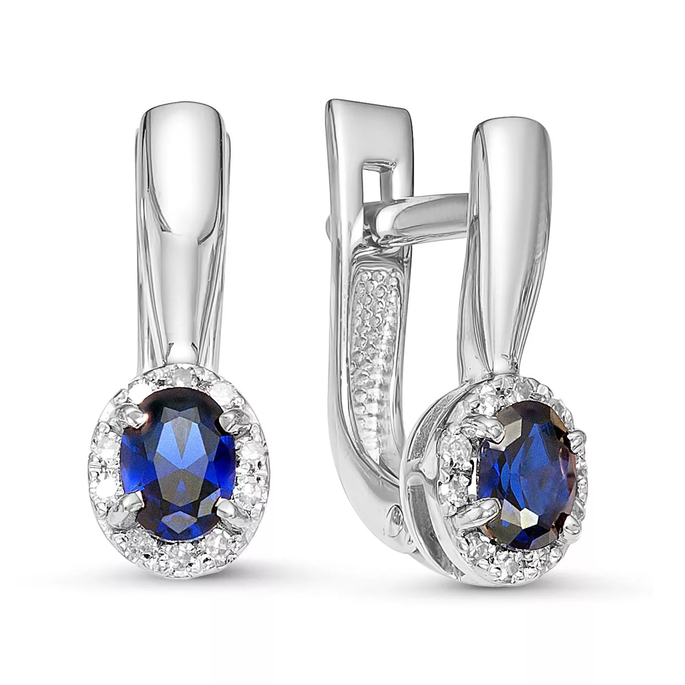 Серьги из белого золота с сапфиром V20222511300