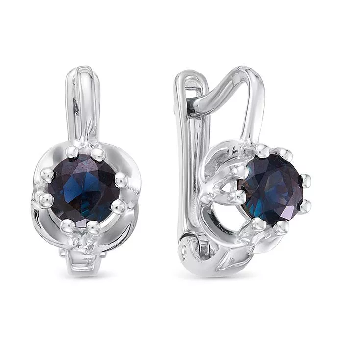 Серьги из белого золота с сапфиром V26162511000