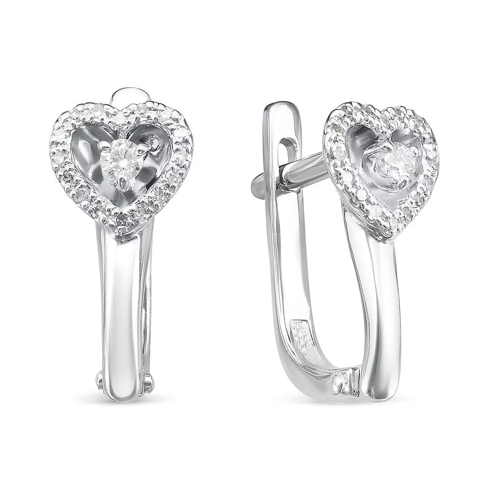 Серьги из белого золота с бриллиантами V25522510000