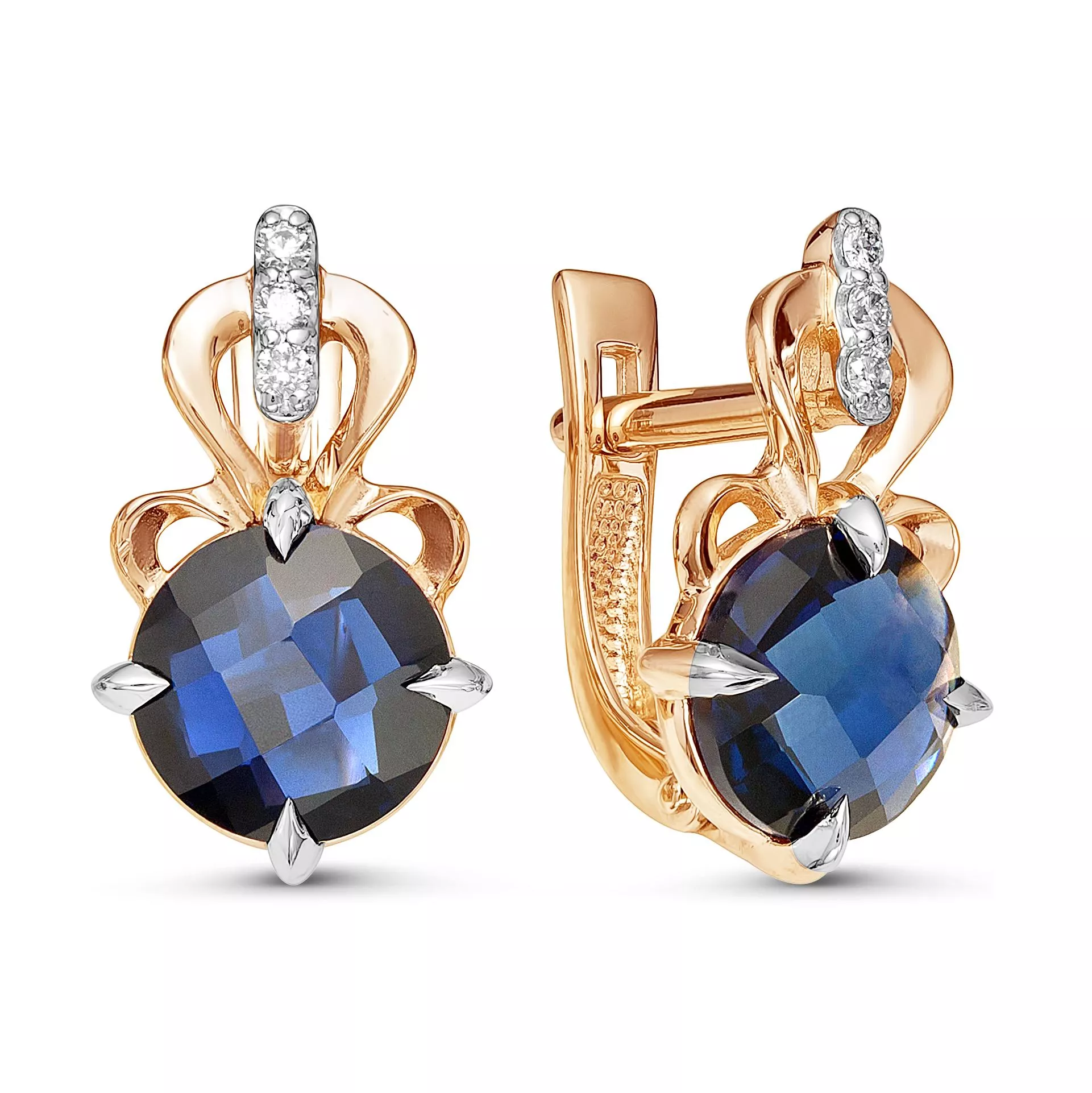 Серьги из красного золота с сапфиром V20781510600