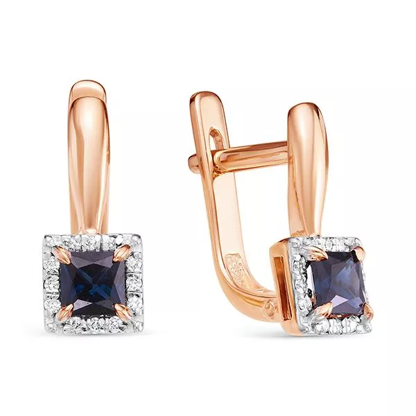 Серьги из красного золота с сапфиром V20271511300