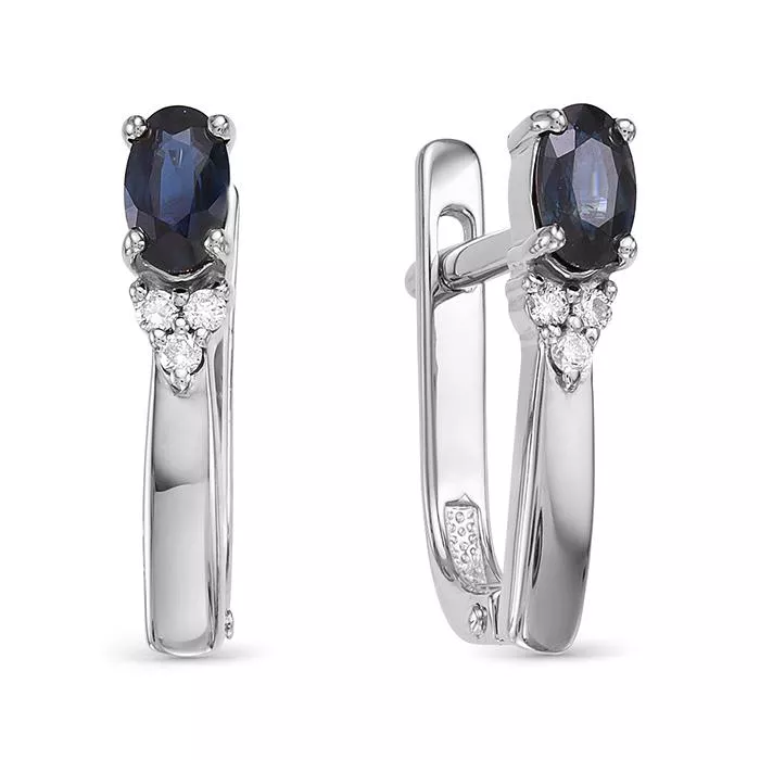 Серьги из белого золота с сапфиром V25652510300