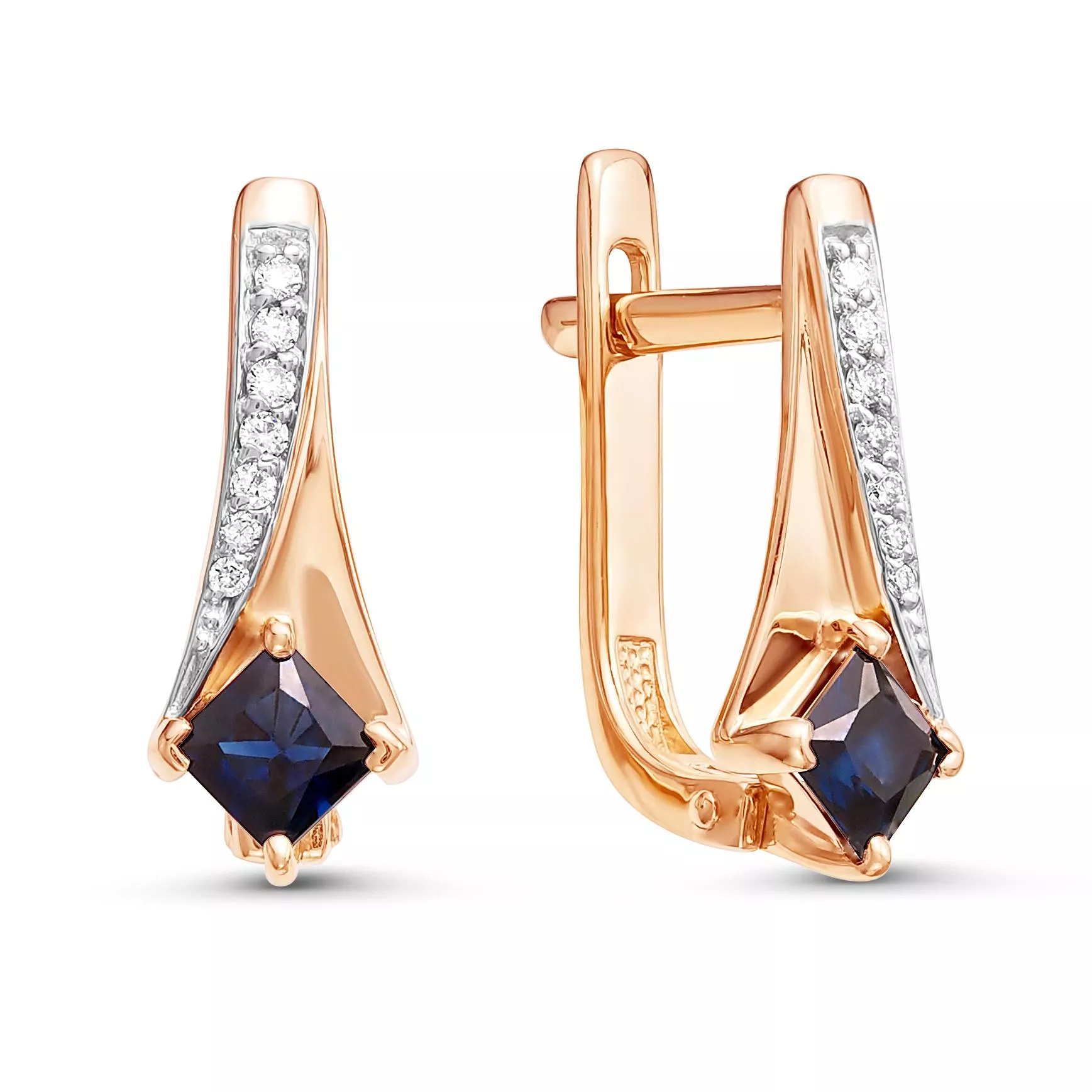 Серьги из красного золота с сапфиром V22171510300