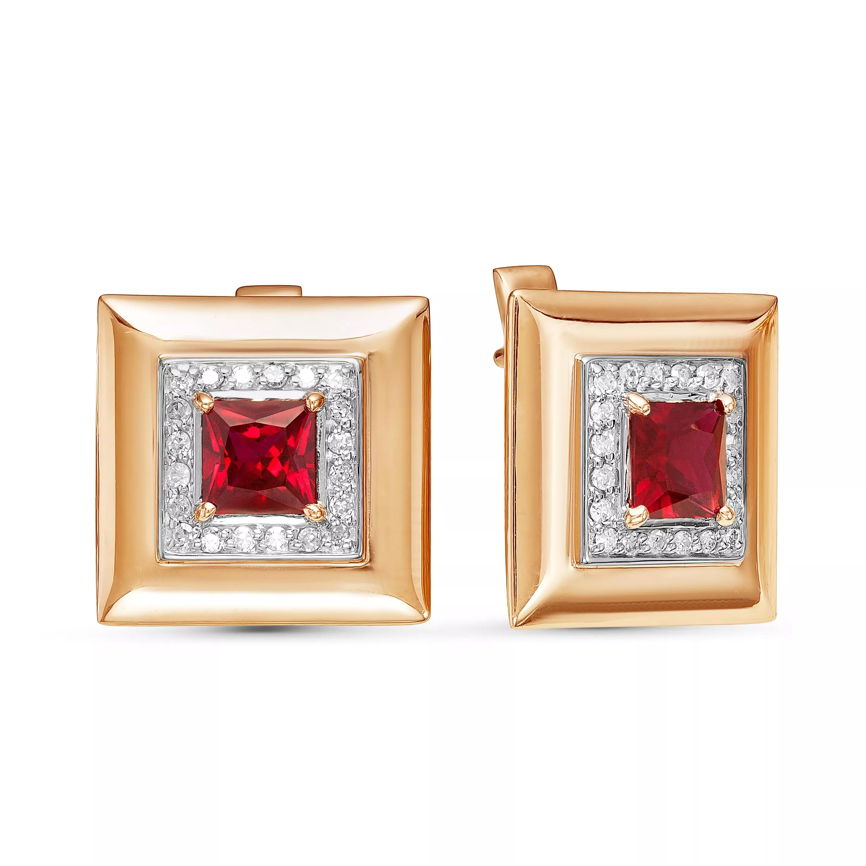 Серьги из красного золота с рубином V21491511800