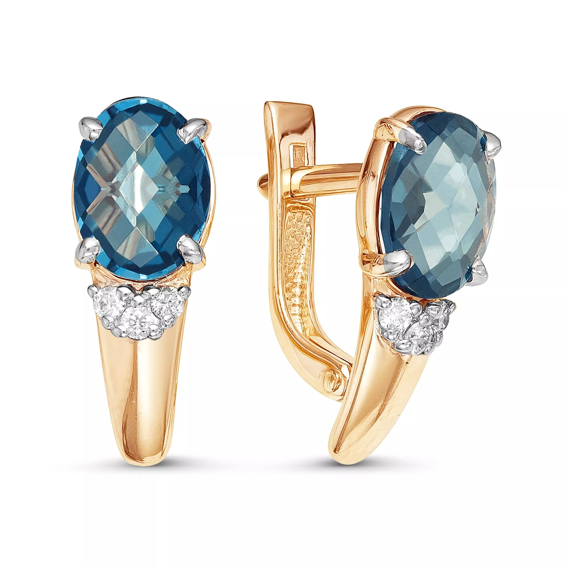 Серьги из красного золота с топазом V20801513700