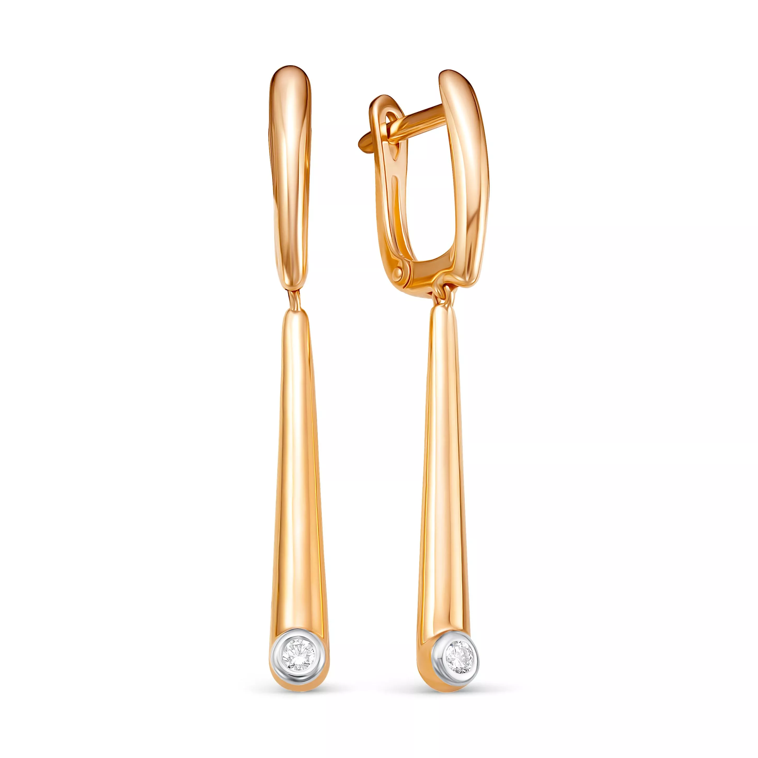 Серьги из красного золота с бриллиантом V27221510000