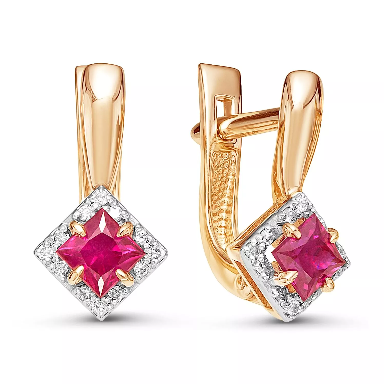 Серьги из красного золота с рубином V20261510500