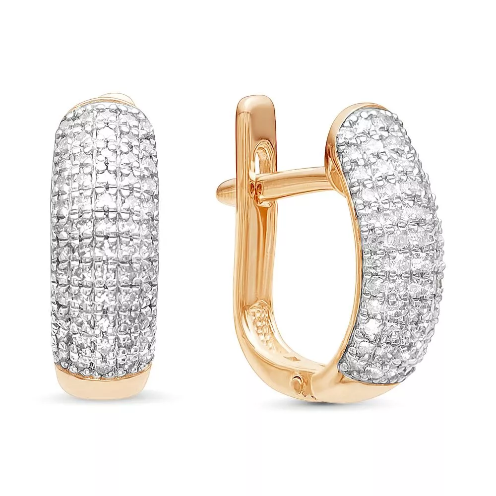 Серьги из красного золота с бриллиантом V20671510100