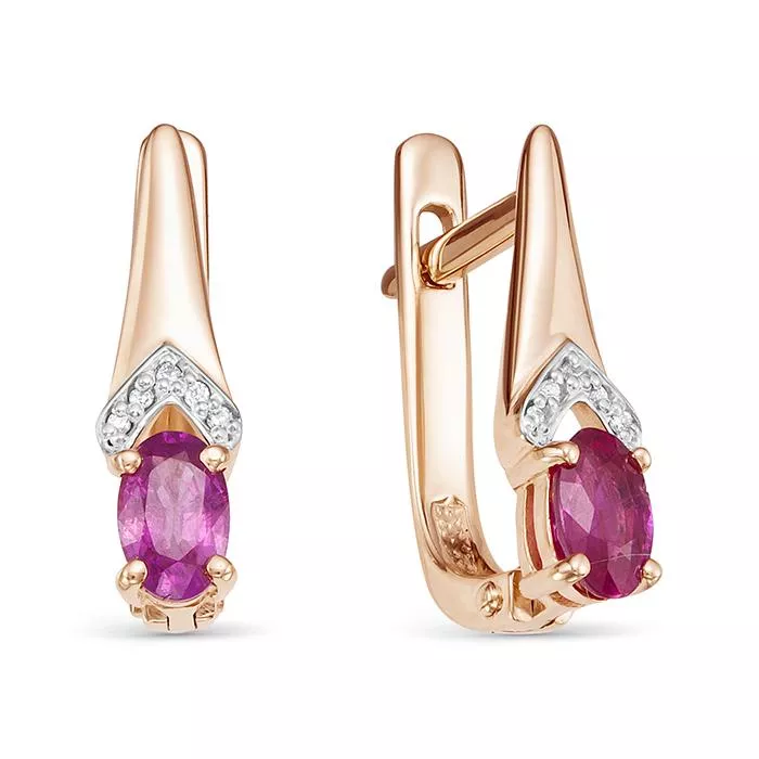 Серьги из красного золота с рубином V25561510500