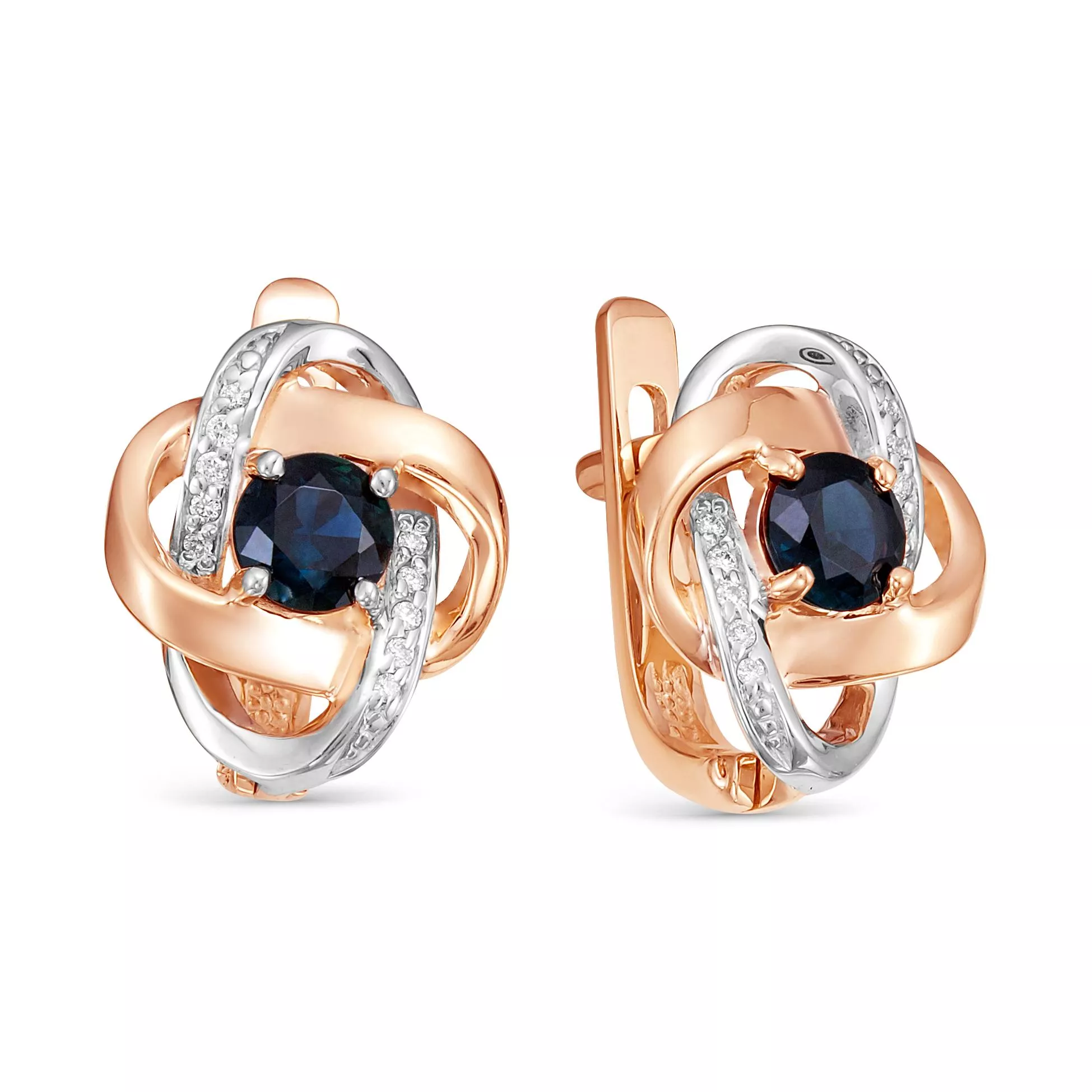 Серьги из красного золота с сапфиром V25601510300