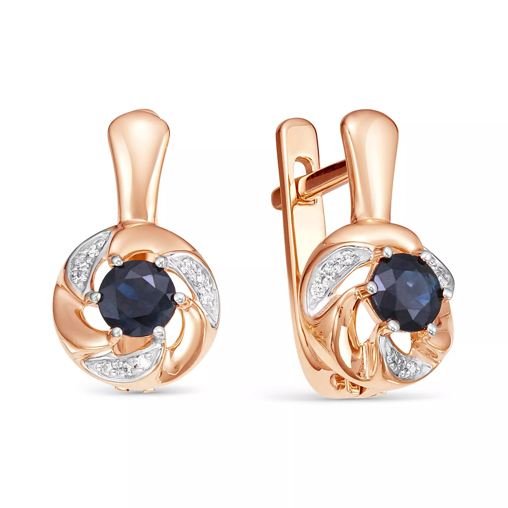Серьги из красного золота с сапфиром V25611510300