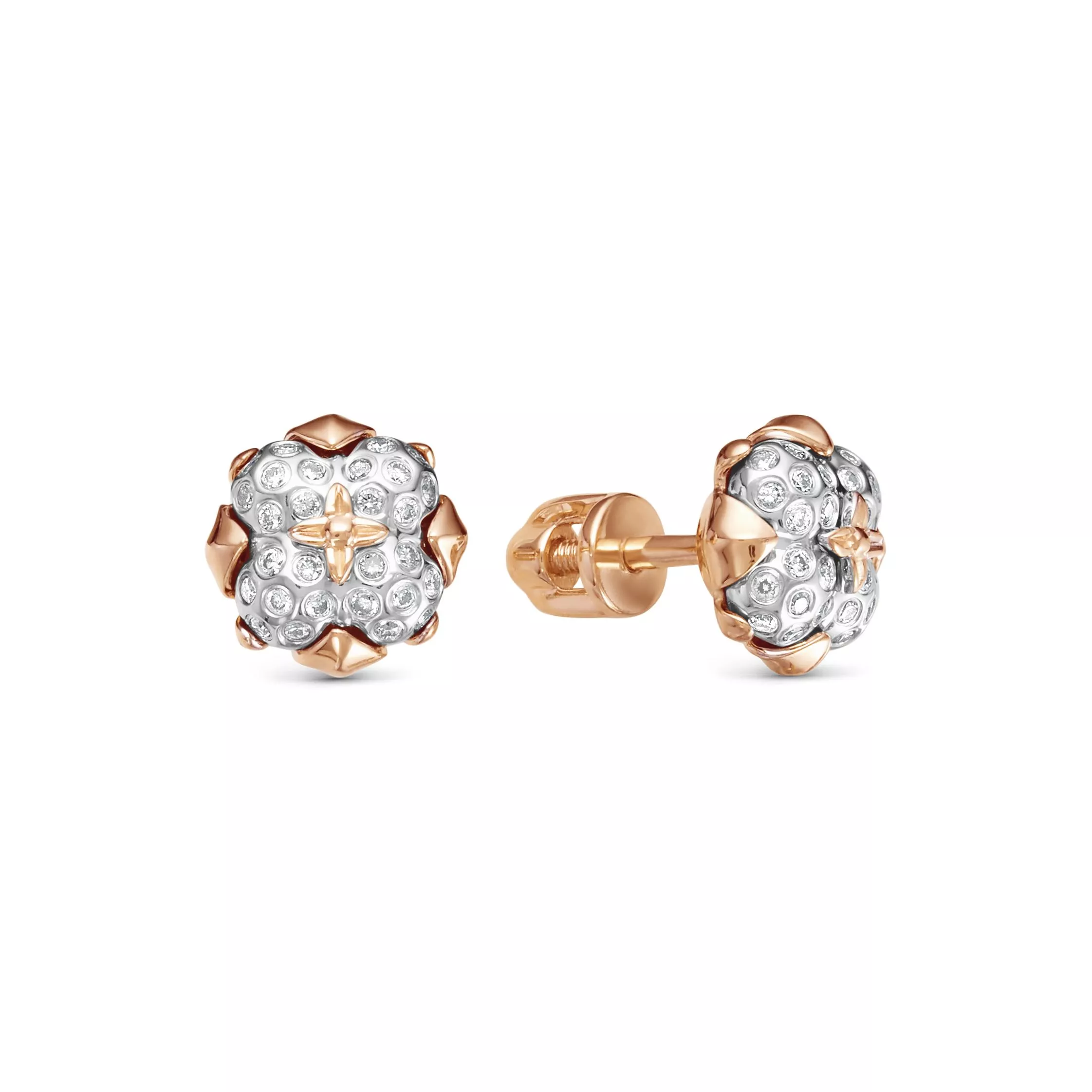 Серьги из красного золота с бриллиантом V48471510000