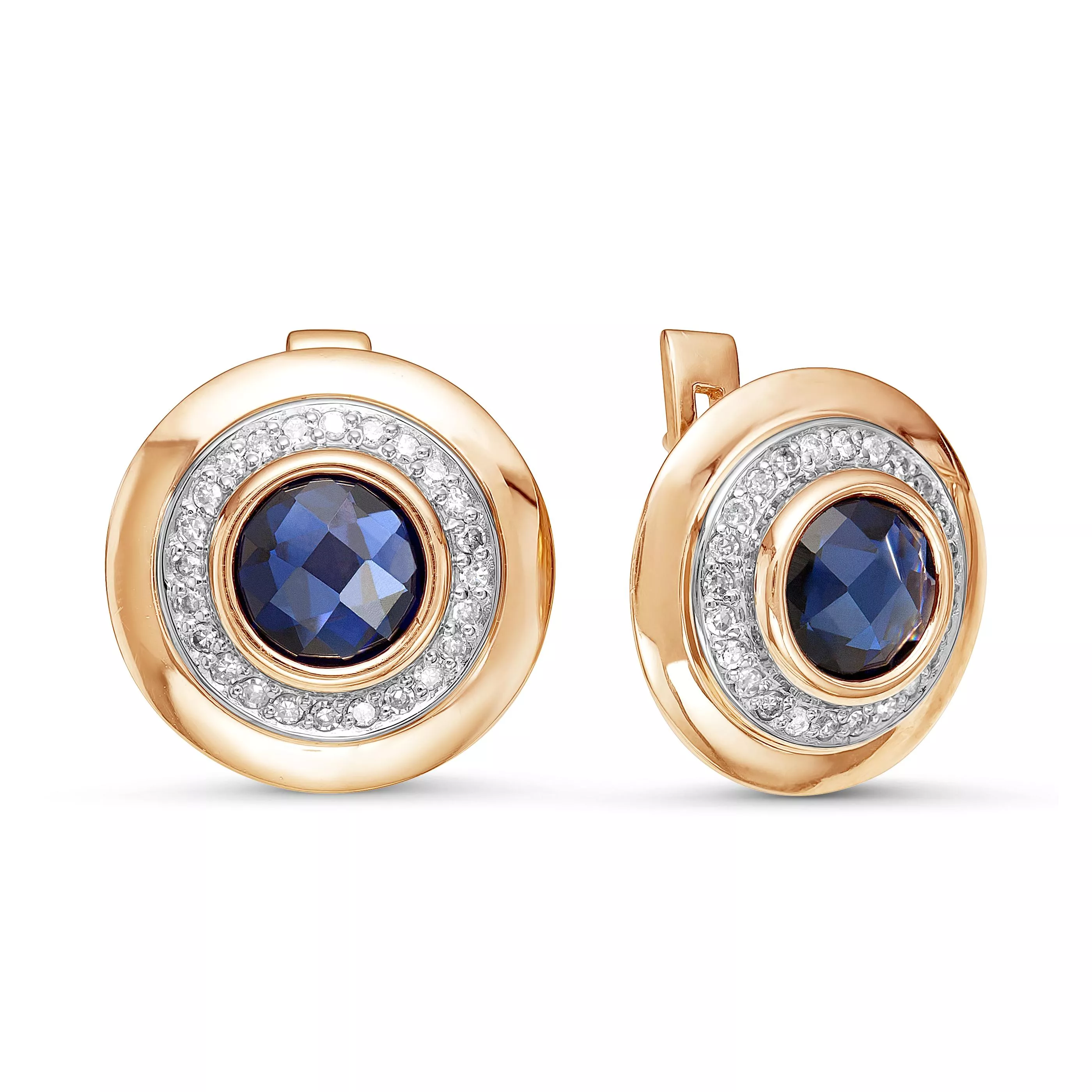 Серьги из красного золота с сапфиром V20881511600