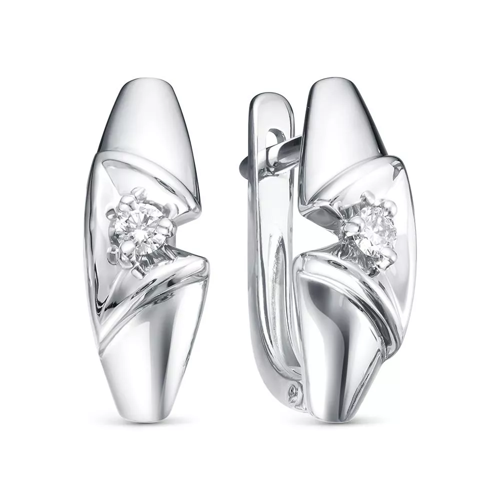 Серьги из белого золота с бриллиантом V27632510000