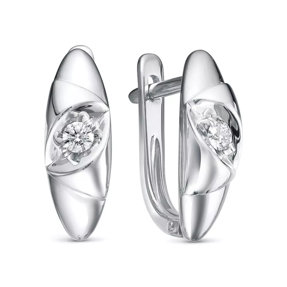 Серьги из белого золота с бриллиантом V27652510000