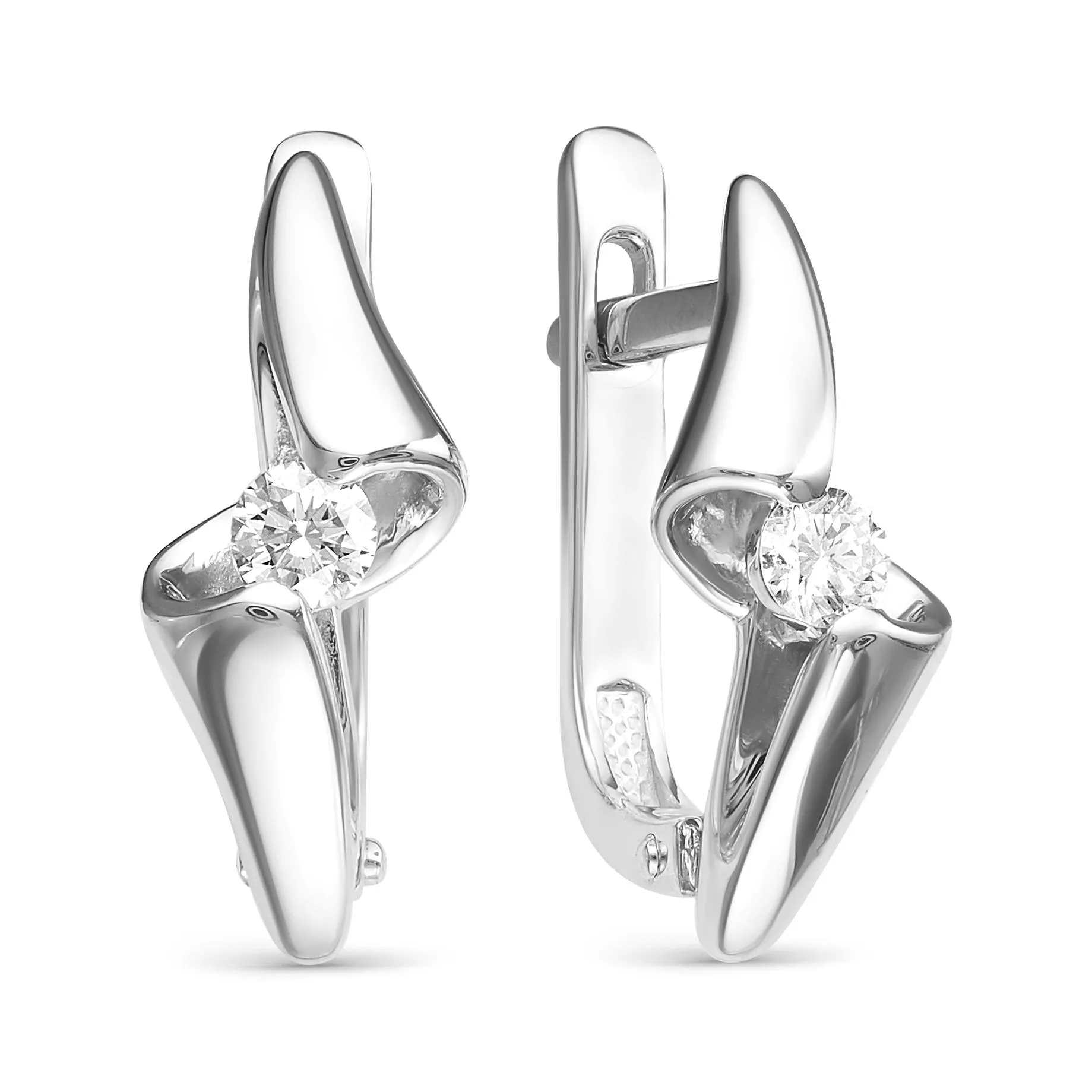 Серьги из белого золота с бриллиантом V22182510000