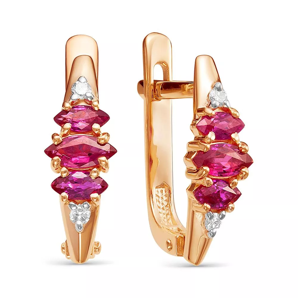 Серьги из красного золота с рубином V23491510500