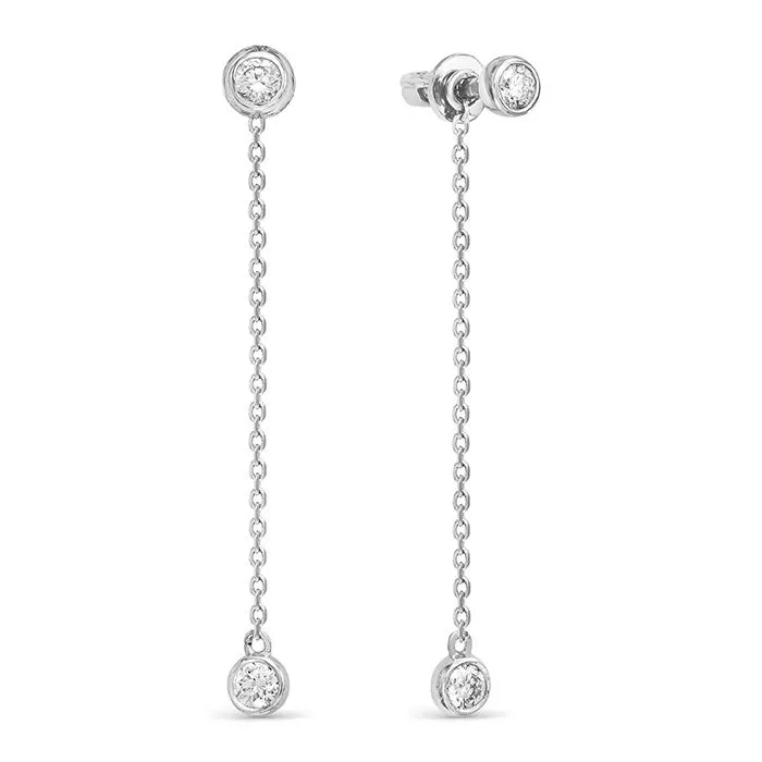 Серьги из белого золота с бриллиантом V42522510000