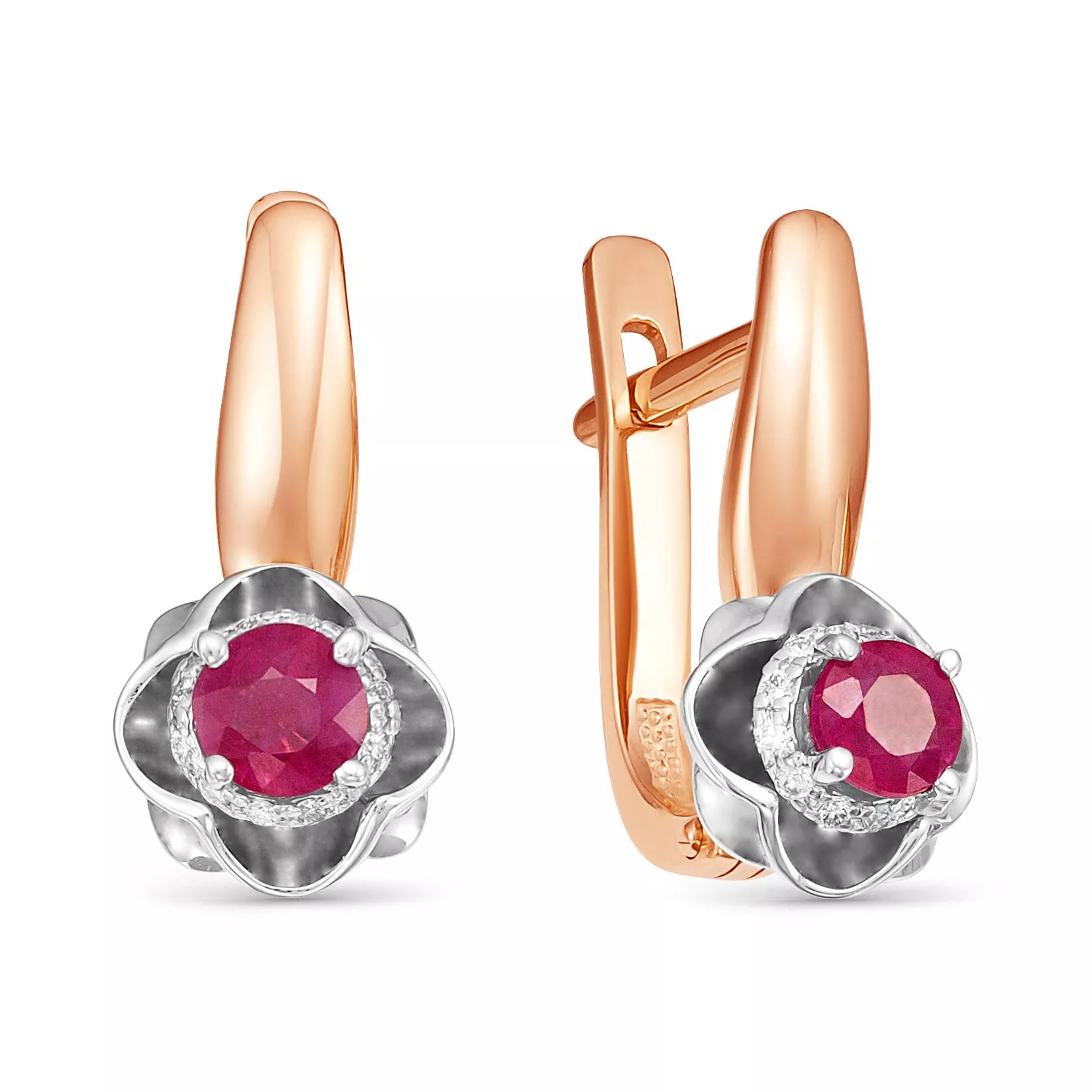 Серьги из красного золота с рубином V25691510500