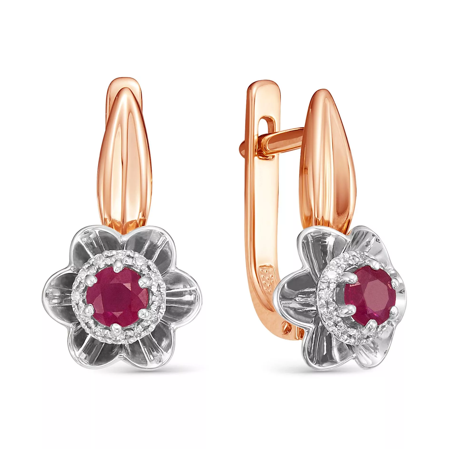 Серьги из красного золота с рубином V25681510500