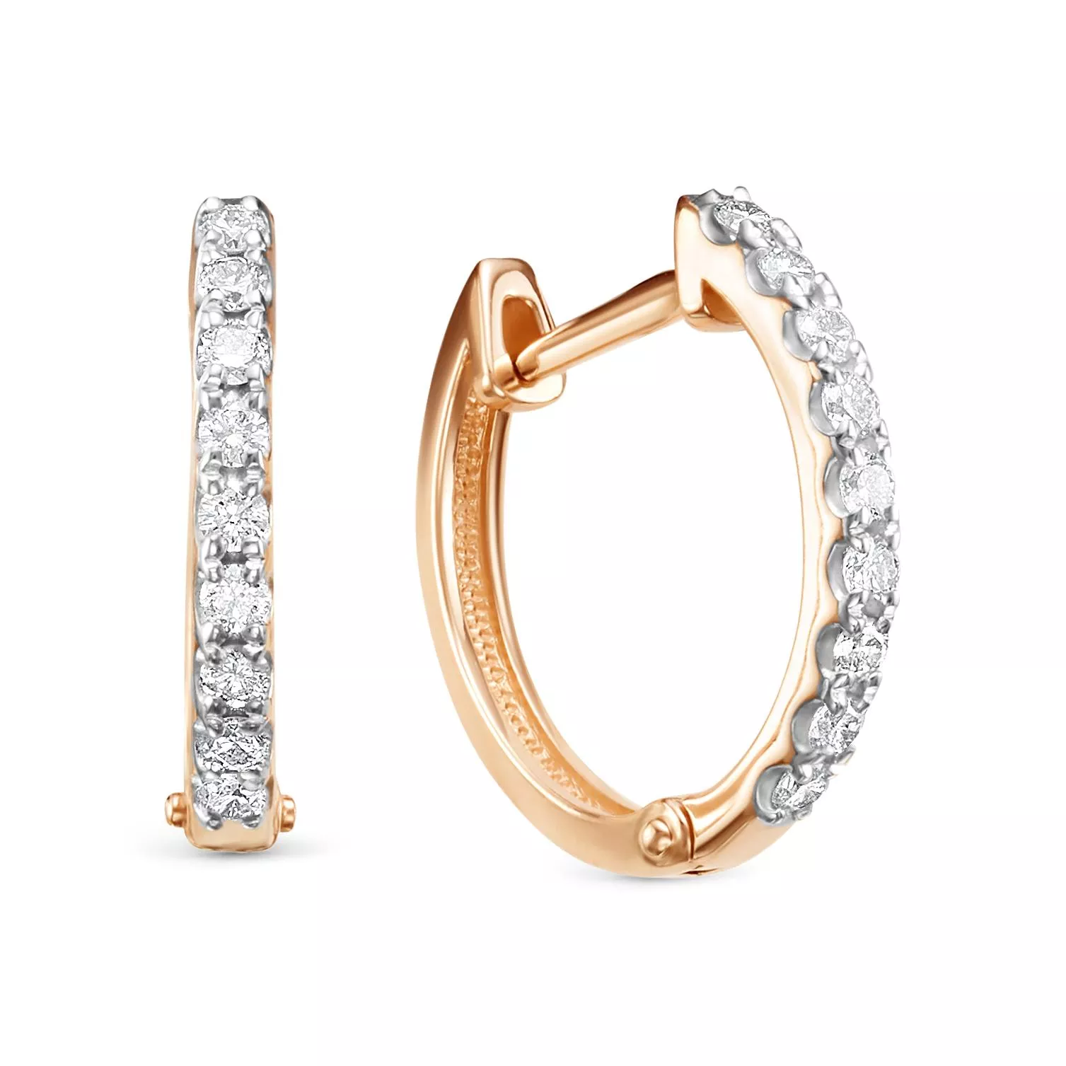 Серьги из красного золота с бриллиантом V25541510000