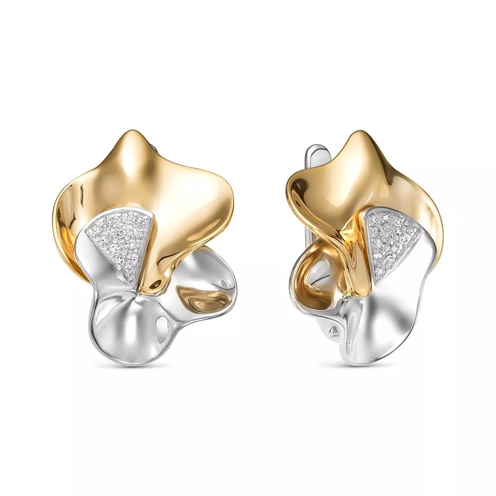 Серьги из белого золота с бриллиантом V27462510100